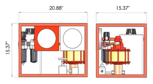 AHP-CR Air Driven Hydrotest Pumps - Standard Flow with Chart Recorder