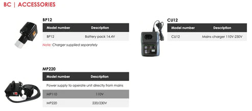 BC Battery-Operated Cable Crimping Tools