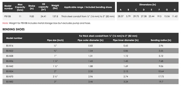 PB - Hydraulic Pipe Bender
