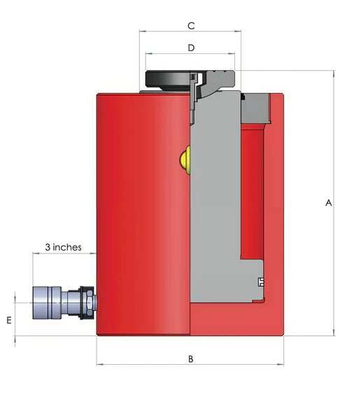 HGG - Single Acting Load Return High Tonnage Industrial Cylinders