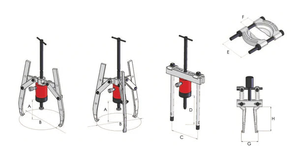 PKC Comprehensive Hydraulic Puller Kits